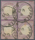 Deutsches Reich - Brustschild: 1872, 1/4 Groschen Grauviolett Im 4er-Block 4x Klar Entwertet Mit K1 - Unused Stamps
