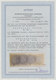 Deutsches Reich - Brustschild: 1872, Kleiner Schild ¼ Gr. Violett Im 4er Streifen Auf Briefstück Mit - Ungebraucht