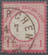 Deutsches Reich - Brustschild: 1872, Kleiner Schild 1 Gr Karmin Mit Seltenem Rostbraunem K1 "...RCHE - Neufs