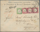 Deutsches Reich - Brustschild: 1872, Kl. Schild 1 Kr. Hellgrün Und Gr. Schild 3x 3 Kr Rot Auf Charge - Unused Stamps