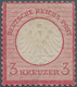 Deutsches Reich - Brustschild: 1872 Kleiner Schild 3 Kreuzer Kamin Ungebraucht Mit Originalgummi, Fo - Unused Stamps