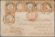 Deutsches Reich - Brustschild: 1872, ÜBERSEE-BRIEF Mit MEHRFACHFRANKATUR: Kleiner Schild ½ Gr. Orang - Unused Stamps