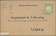 Deutsches Reich - Brustschild: 1872, Großer Schild 1/3 Gr. Dunkelgrün Auf Vordruck-Bücherzettel Mit - Unused Stamps