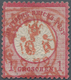 Deutsches Reich - Brustschild: 1872, Kl. Schild 1 Gr. Brfst. Mit SELTENEM ROTEM FRANCO-K1 "BREMEN F - Neufs