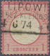 Deutsches Reich - Brustschild: 1872, Großer Schild 1 Gr. Rot Mit Bisher Unbekanntem Ra2 "LIPOWITZ Re - Neufs