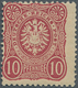 Deutsches Reich - Pfennige: 1875, 10 Pfge. Lilarot, Postfrisches, Etwas Dezentriertes Prachtstück Oh - Lettres & Documents