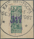 Deutsches Reich - Germania: 1901, VINETA-Provisorium 3 Pf. Auf 5 Pf. Grün, Linke Hälfte, Auf Luxusbr - Other & Unclassified