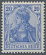 Deutsches Reich - Germania: 1902, 20 Pfg. Lilaultramarin, Farbfrisches Und Sehr Gut Gezähntes Exempl - Other & Unclassified