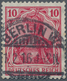 Deutsches Reich - Germania: 1915, 10 Pfg. Kriegsdruck Dunkelilarot, Sauber Gestempeltes Prachtstück - Sonstige & Ohne Zuordnung