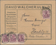 Deutsches Reich - Inflation: 1920, 50 Pf. Germania Auf Von Ulm Nach Hamburg Frankiert Mit Einem 3-er - Lettres & Documents