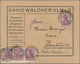 Deutsches Reich - Inflation: 1920, 50 Pf. Germania Auf Von Ulm Nach Hamburg Frankiert Mit Einem 3-er - Brieven En Documenten