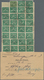 Deutsches Reich - Inflation: 1923, 30 Pf Ziffern (80 Stück) Im Bogenteil + 1x 100 Pf Arbeiter Auf ZE - Covers & Documents