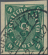 Deutsches Reich - Inflation: 1922, Posthorn 4 Mark Dunkelgrün, WZ 2 UNGEZÄHNT Mit Bahnpoststempel En - Brieven En Documenten