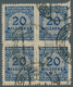 Deutsches Reich - Inflation: 1923, Freimarken Im Korbdeckel-Muster, 20 Mio Ultramarin, Im Durchstoch - Covers & Documents