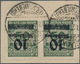 Deutsches Reich - Inflation: 1923, 10 Mrd. Auf 50 Mio. Schwärlicholivgrün, Waagerechtes Paar Mit Seh - Brieven En Documenten