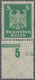 Deutsches Reich - Weimar: 1924. Adler 5 Pfg. Mit Anhängendem Gezähntem Leerfeld In Markengröße, Extr - Andere & Zonder Classificatie