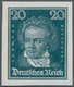 Deutsches Reich - Weimar: 1926. Beethoven 20 Pf UNGEZÄHNT. Postfrisch. Signiert Schlegel BPP. (Miche - Autres & Non Classés