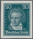 Deutsches Reich - Weimar: 1926. Beethoven 20 Pf UNGEZÄHNT. Postfrisch. Signiert Schlegel BPP. (Miche - Sonstige & Ohne Zuordnung