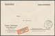 Deutsches Reich - 3. Reich: 1935, OSTROPA-Block Mit Portogerechter Zufrankatur Rückseitig Auf Einsch - Lettres & Documents