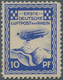 Deutsches Reich - Halbamtliche Flugmarken: 1913, Zeppelinflugtage Düsseldorf, 10 Pfg. Kobaltblau, Fa - Poste Aérienne & Zeppelin