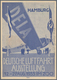 Deutsches Reich - Halbamtliche Flugmarken: 1933: Dela-Ballonmarke 30 Pfg. Rot Auf Mattkobalt Mit Aba - Airmail & Zeppelin