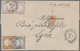 Deutsche Post In Der Türkei - Vorläufer: 1872 Großer Schild 2x ¼ Gr. Violett, 2 Gr. Blau Und 2½ Gr. - Turquie (bureaux)