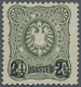 Deutsche Post In Der Türkei: 1884, 2 1/2 Pia Auf 50 Pf Dkl'oliv, Breites Format Mit Echtem Aufdruck - Turkey (offices)