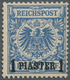 Deutsche Post In Der Türkei: 1899, 1 Pia. Auf 20 Pfg. LEBHAFTGRAUULTRAMARIN, Postfrisch, Links Oben - Turkse Rijk (kantoren)