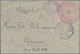 Deutsche Post In Der Türkei - Stempel: 1915 (31.12.), Roter Briefstpl. "ROTE KREUZ EXPEDITION DES RE - Deutsche Post In Der Türkei