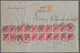 Deutsch-Südwestafrika: 1898. 10 Pf Rot, 16er Block Und Zwei Paare Auf Einschreibbrief Von Windhoek A - Duits-Zuidwest-Afrika
