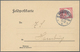 Deutsch-Südwestafrika: 1911, 10 Pf Karminrot Yacht, Portogerechte EF Auf Postkarte Verwendet Als ZEI - Sud-Ouest Africain Allemand