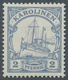 Deutsche Kolonien - Karolinen: 1900, Probedruck 2 Pfg. Kaiseryacht Graublau, Farbfrisch Und Gut Gezä - Isole Caroline