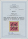 Deutsche Kolonien - Marianen: 1900, 10 Pfg. Krone/Adler Lilarot Mit Steilem Aufdruck Vier Marken Auf - Isole Marianne