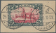 Deutsche Kolonien - Samoa: 1900, 5 M. Kaiseryacht Ohne Wasserzeichen Auf Luxus-Briefstück (gelöst Un - Samoa