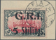Deutsche Kolonien - Samoa - Britische Besetzung: 1914, 5 Sh. Auf 5 Mark Grünschwarz/karmin, Farbfris - Samoa