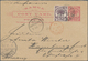 Deutsche Kolonien - Samoa - Ganzsachen: 1896, J.Davis-Privatpost, Frageteil 1 P. Rot Auf Braungrau M - Samoa