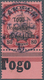 Deutsche Kolonien - Togo - Französische Besetzung: 1914, 80 Pf Aufdruckwert Vom Unterrand Mit Landes - Togo