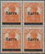 Deutsche Abstimmungsgebiete: Saargebiet: 1920, Germania-Sarre 7½ Pfg. (dunkel)rötlichorange, Aufdruc - Brieven En Documenten