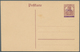 Deutsche Abstimmungsgebiete: Saargebiet - Ganzsachen: 1920, Probedruck: Postkarte 15 Pf Braunlila Ge - Postwaardestukken