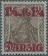 Danzig: 1920, 1 1/4 M. Auf 3 Pfg. Germania Mit Doppeltem Netzunterdruck, Spitzen Nach Oben, Postfris - Sonstige & Ohne Zuordnung