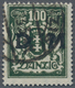 Danzig - Dienstmarken: 1923, 100 Pf Blau Entwertet Mit "DANZIG * 5b" Echt Und Tadellos, Fotoattest B - Autres & Non Classés