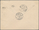 Memel: 1922/1923, 5 C Auf 300 M Oliv Und 50 C Auf 500 M Graulila, Zusammen Mit 6 Marken Im Gesamten - Memelland 1923