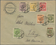 Memel: 1923/1924, Partie Mit 4 Briefen, Dabei 7-Farben-Frankatur (Mi.ex 169/180) Mit MiNr.177 U. 180 - Memel (Klaïpeda) 1923