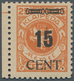 Memel: 1923, 15 C. Auf 25 Mark Lebhaftrötlichorange Postfrisch Vom Linken Bogenrand, Unten 2 Winzige - Memelland 1923