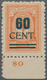 Memel: 1923, 60 C Auf 500 M Orange, Type I, Sog. "Grünaufdruck", Unterrandstück Von Feld 98, Herstel - Klaipeda 1923