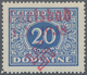 Sudetenland - Karlsbad: 1938, 20 Kc. Dunkelkobalt Portomarke Mit Aufdruck In Dunkelrosa, Farbfrische - Sudetenland