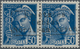 Dt. Besetzung II WK - Frankreich - Dünkirchen: 1940, 50 C. Schwärzlichblau, Waagerechtes Paar Mit Au - Occupation 1938-45