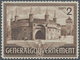 Dt. Besetzung II WK - Generalgouvernement: 1943, 2 Zl. Bauwerk Barbakan In Krakau, Probedruck In Bra - Occupation 1938-45