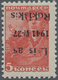 Dt. Besetzung II WK - Litauen - Rakischki (Rokiskis): 5 K. Rot Mit KOPFSTEHENDEM AUFDRUCK In Type II - Occupation 1938-45