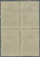 Dt. Besetzung II WK - Litauen - Rakischki (Rokiskis): 15 K. Im 4er-Block Mit ROTEM, KOPFSTEHENDEM AU - Bezetting 1938-45